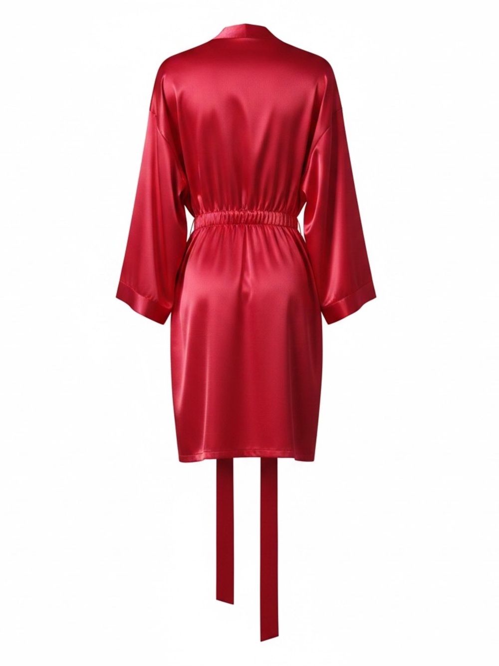 Victoria’s Secret 1990s vintage Silk Red Satin Wrap Robe - Picture 2 of 4